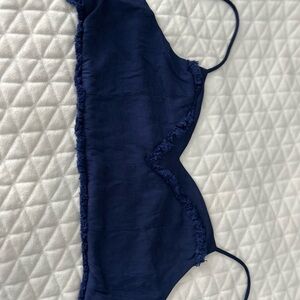 🛍️ Blue Blush Navy Bandeau with Frill Detail